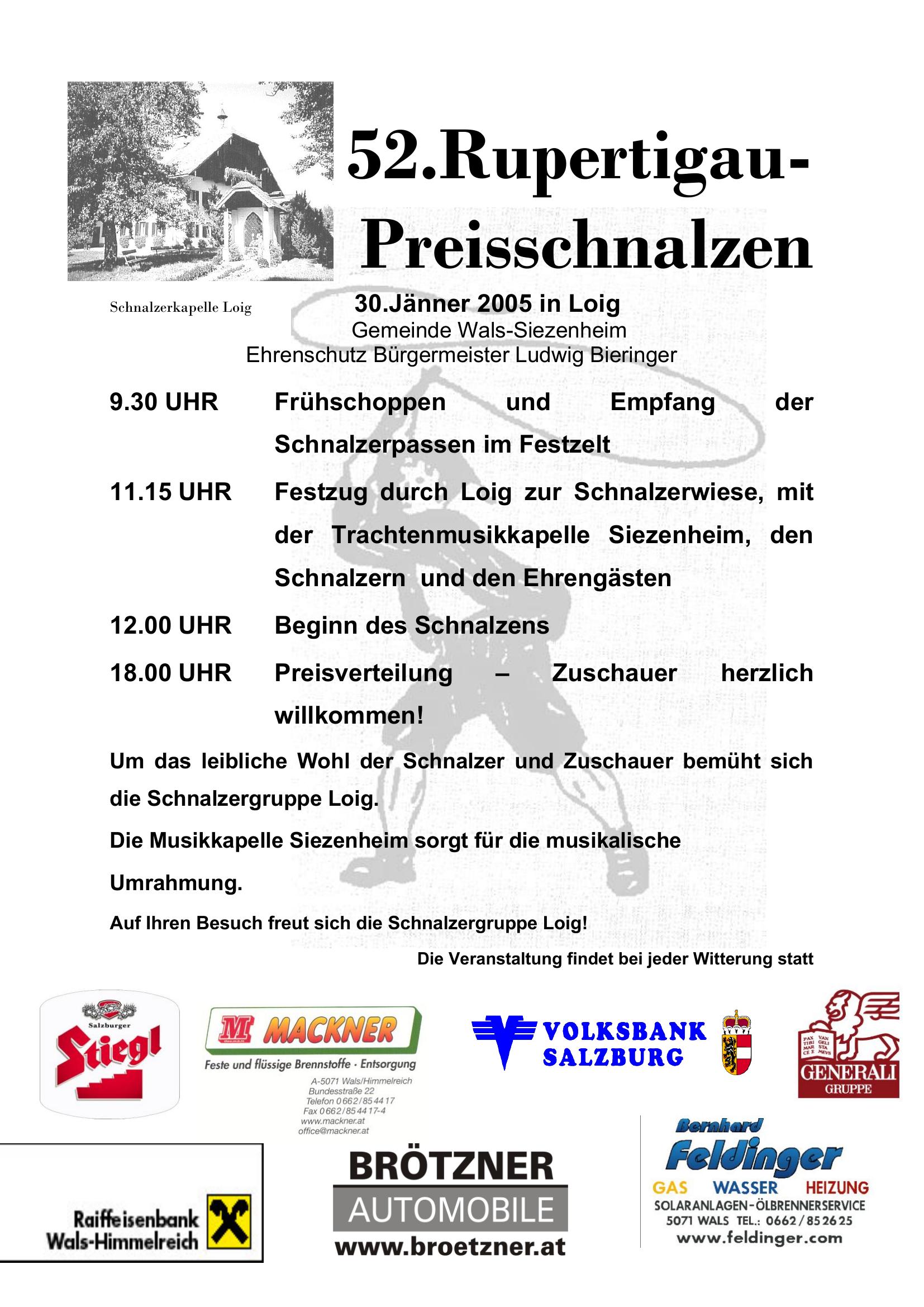 Plakat Preisschnalzen Loig 2005